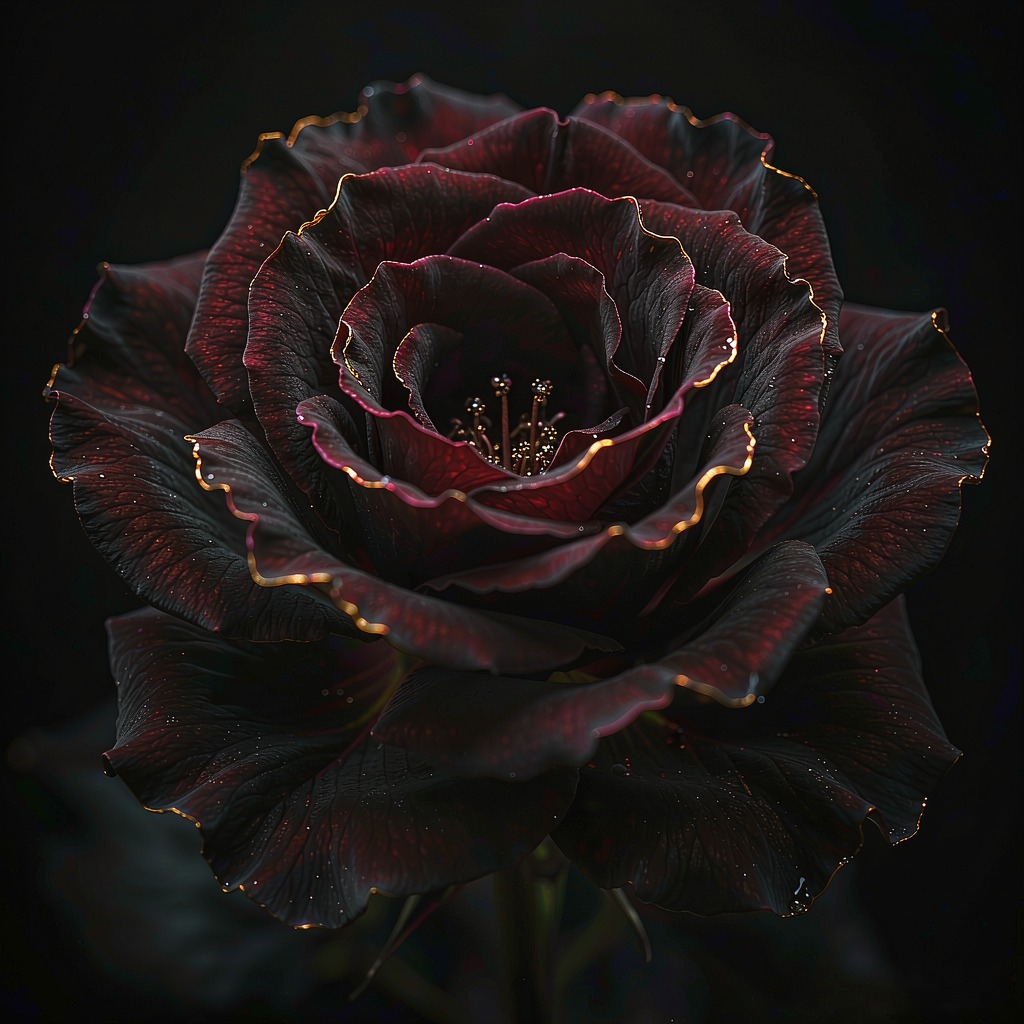 暗夜玫瑰 · 1024×1024 高清壁纸