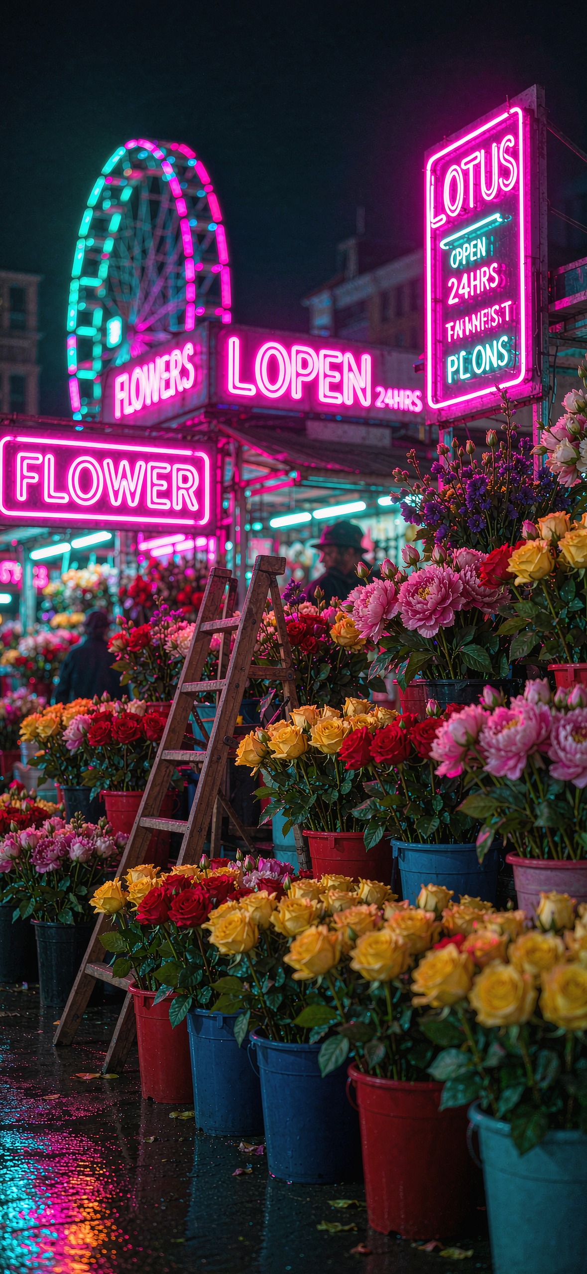 霓虹花市