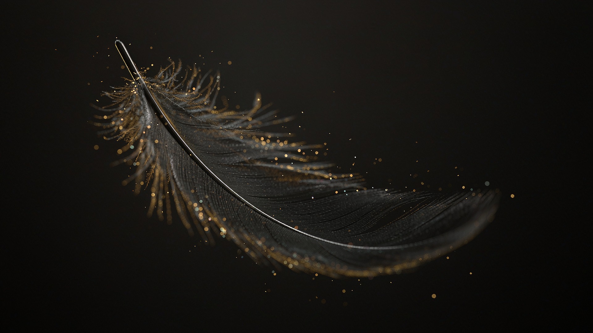 鎏金羽 · 1920×1080 电脑壁纸