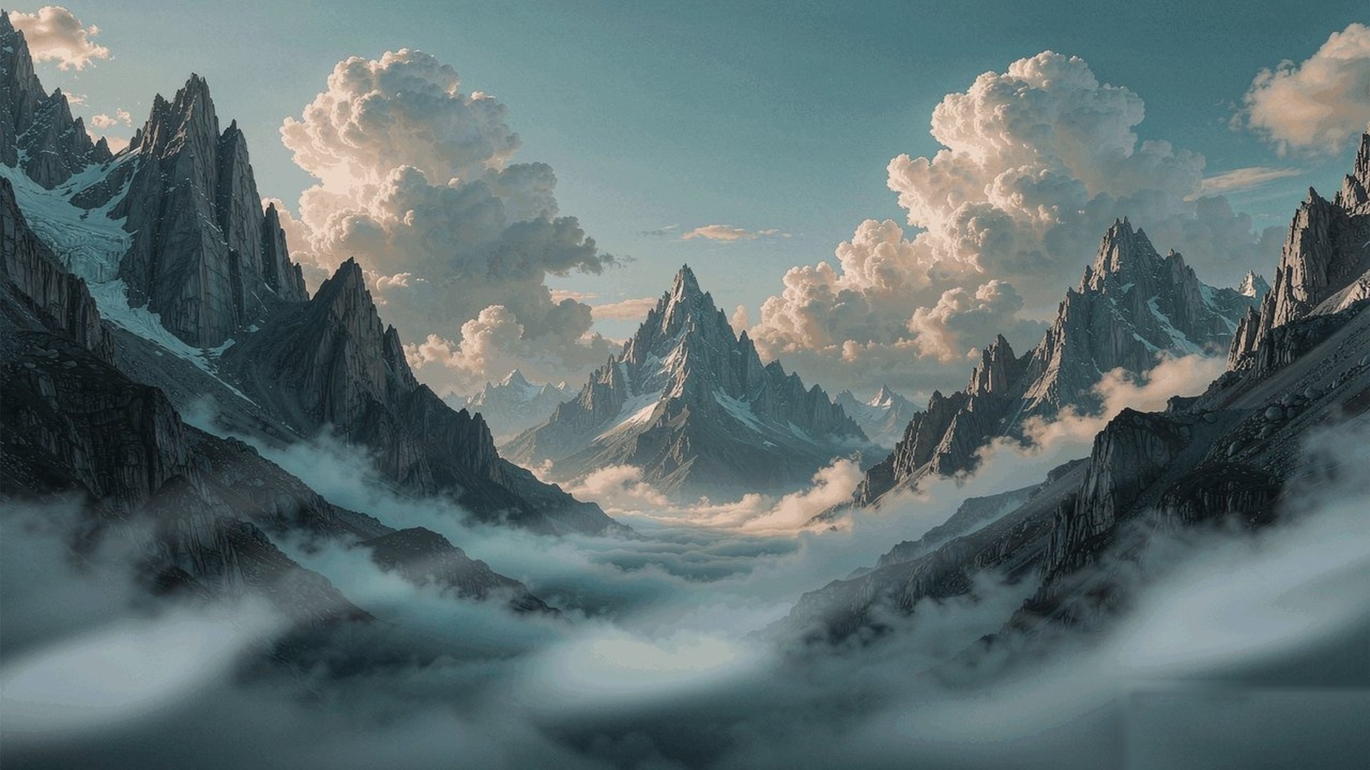 雾锁群峰