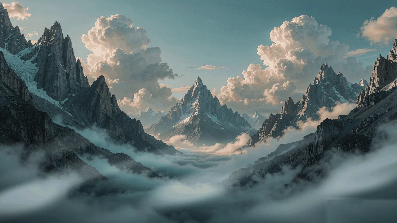雾锁群峰