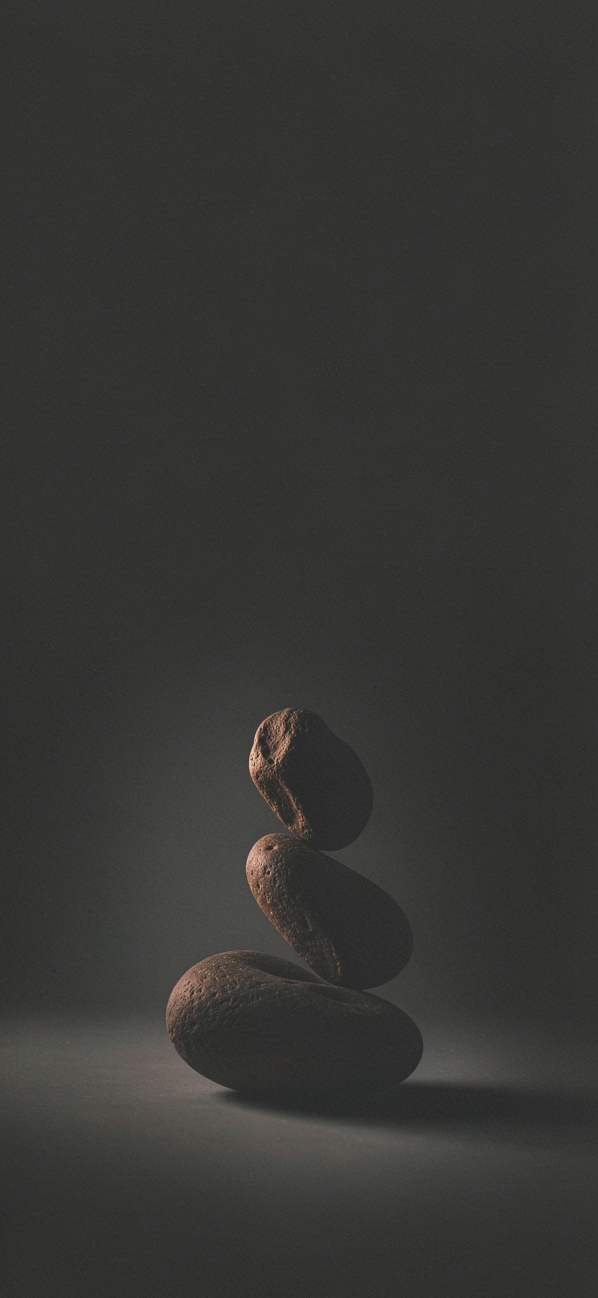 侘寂三石 · 1179×2556 极简壁纸