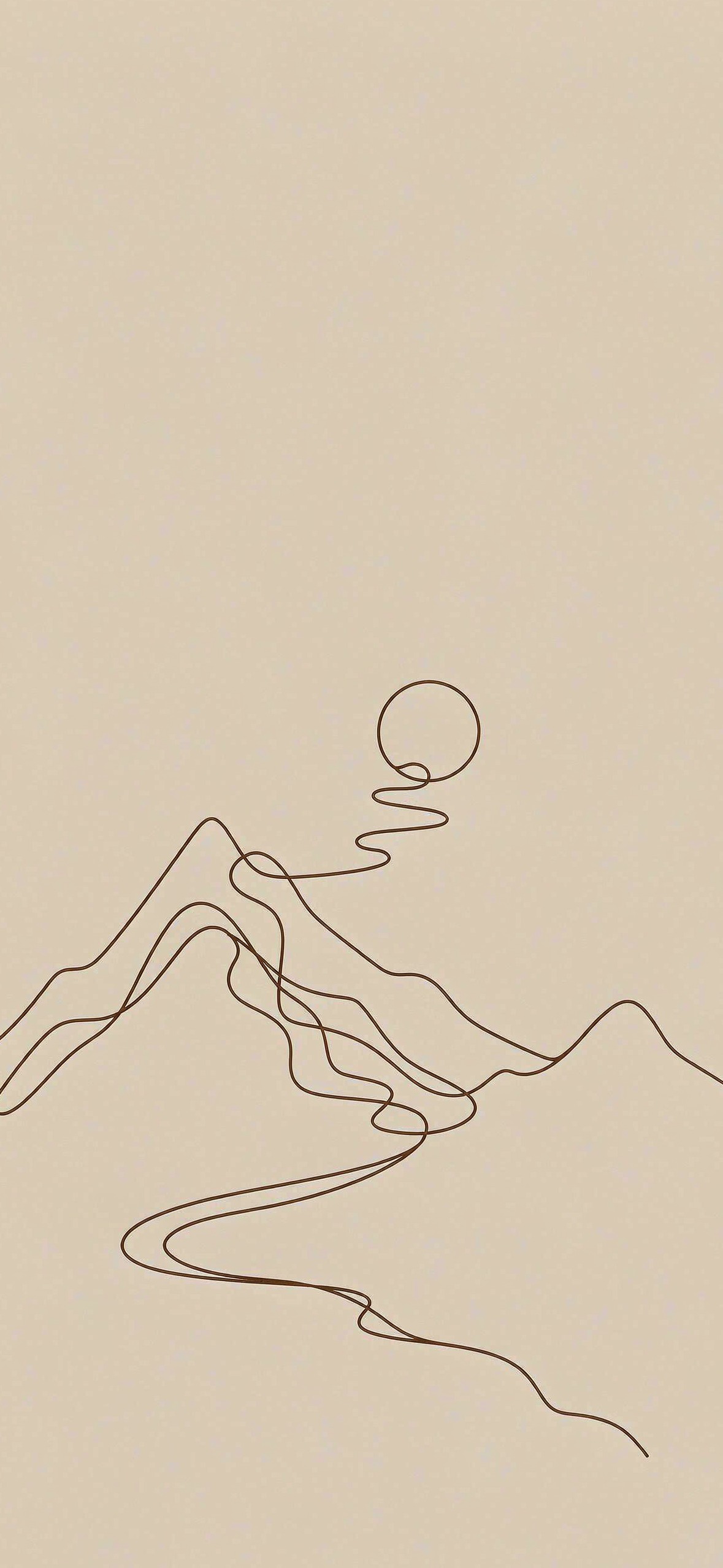 一线远山 · 1179×2556 极简壁纸