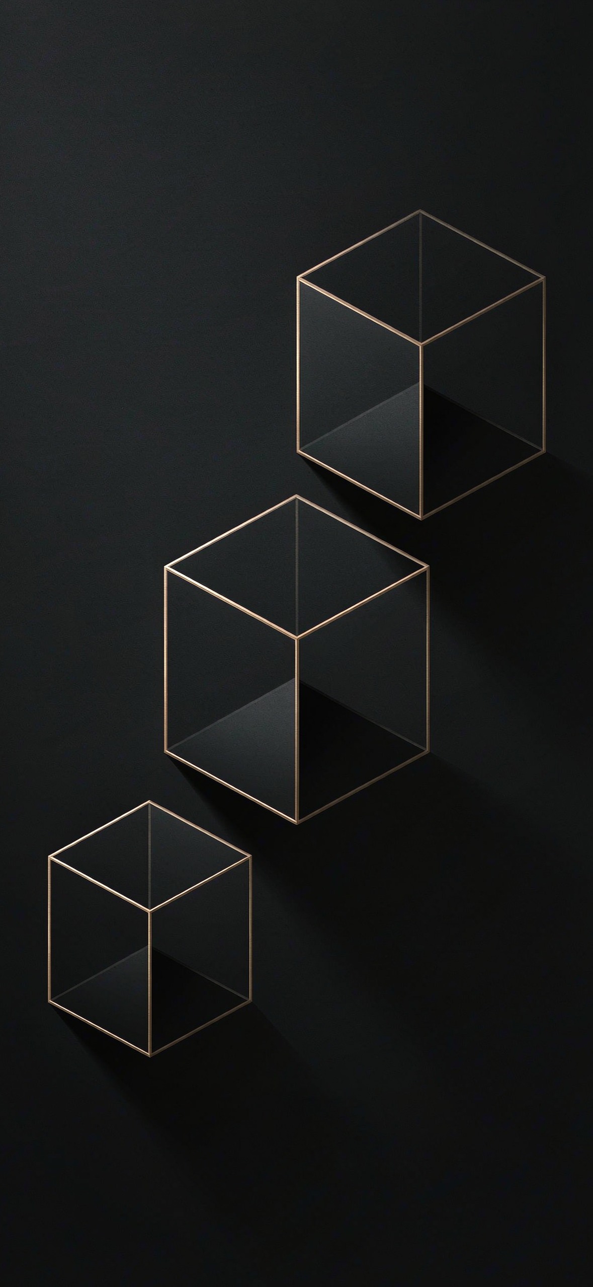 悬浮立方 · 1179×2556 极简壁纸