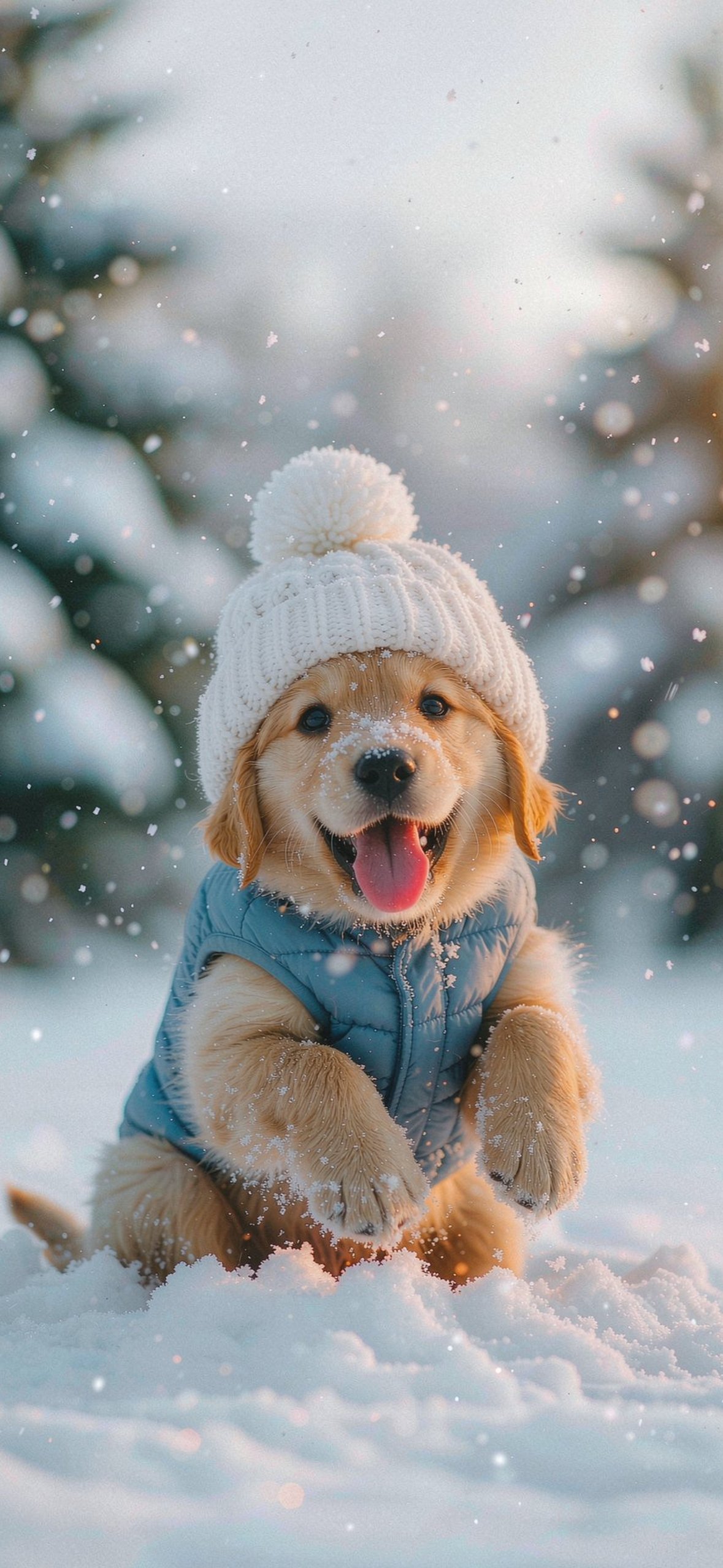 雪地小金毛